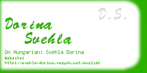 dorina svehla business card